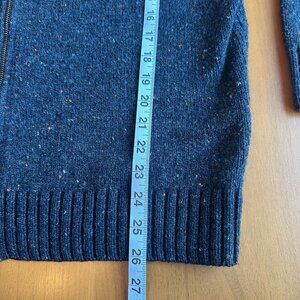 Inis Meain full-zip cardigan Irish sweater in Donegal wool
